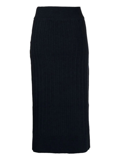 Ribbed-Knit Pencil Skirt