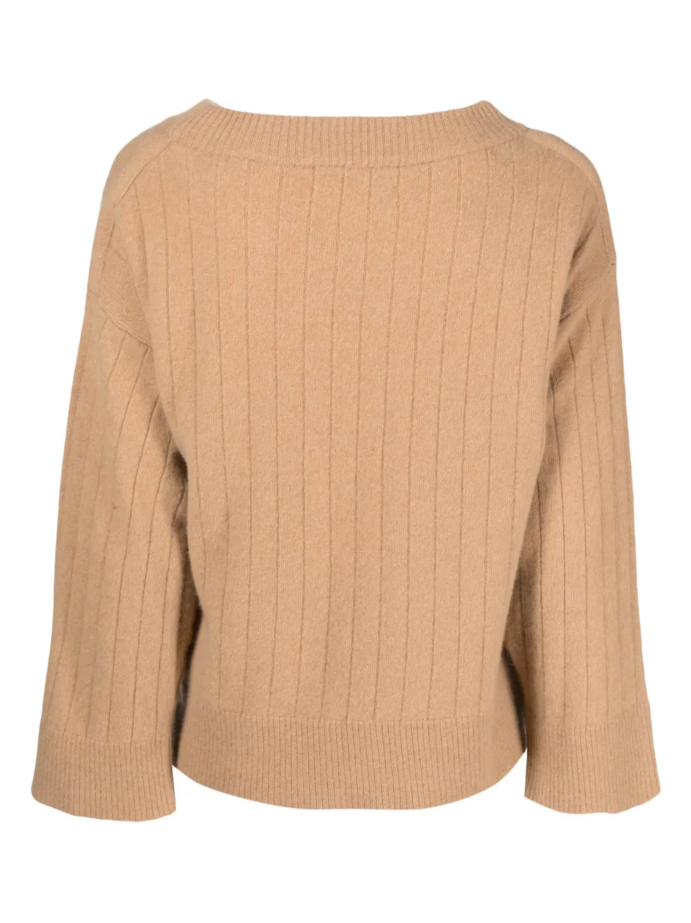 Ribbed Wide-Neck Jumper