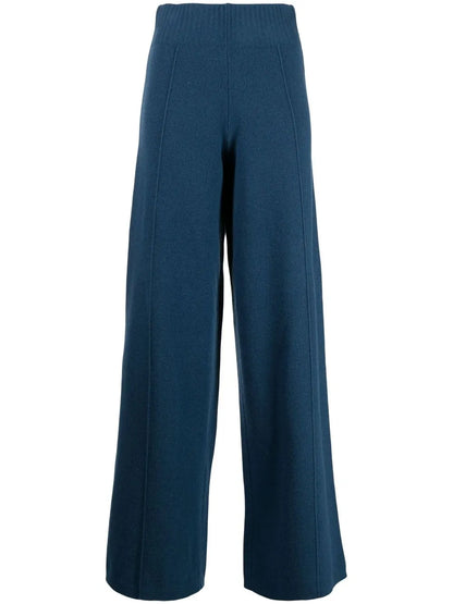 High-Waisted Knitted Trousers