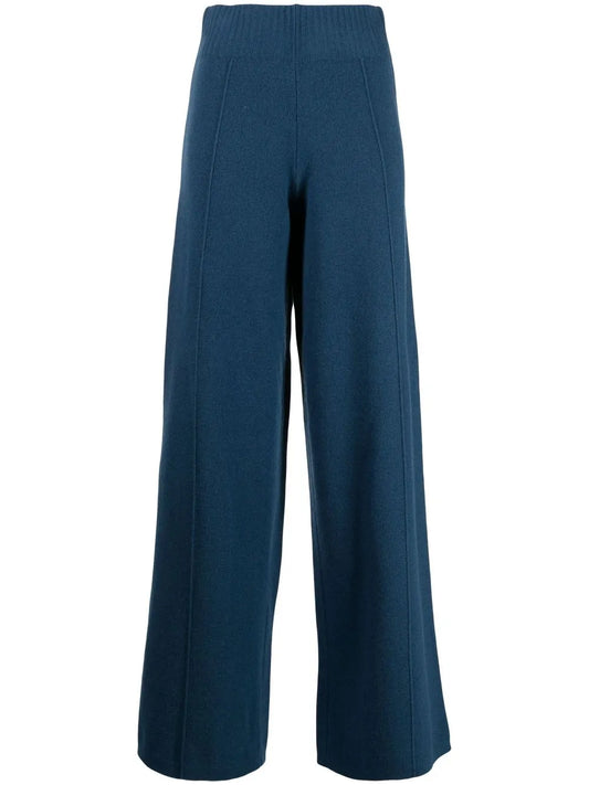 High-Waisted Knitted Trousers