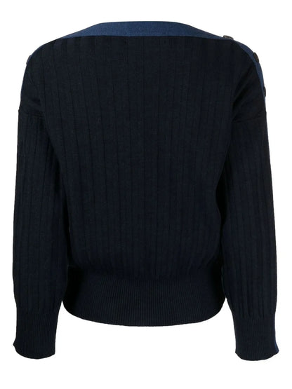 Ribbed-Knit Wool Jumper