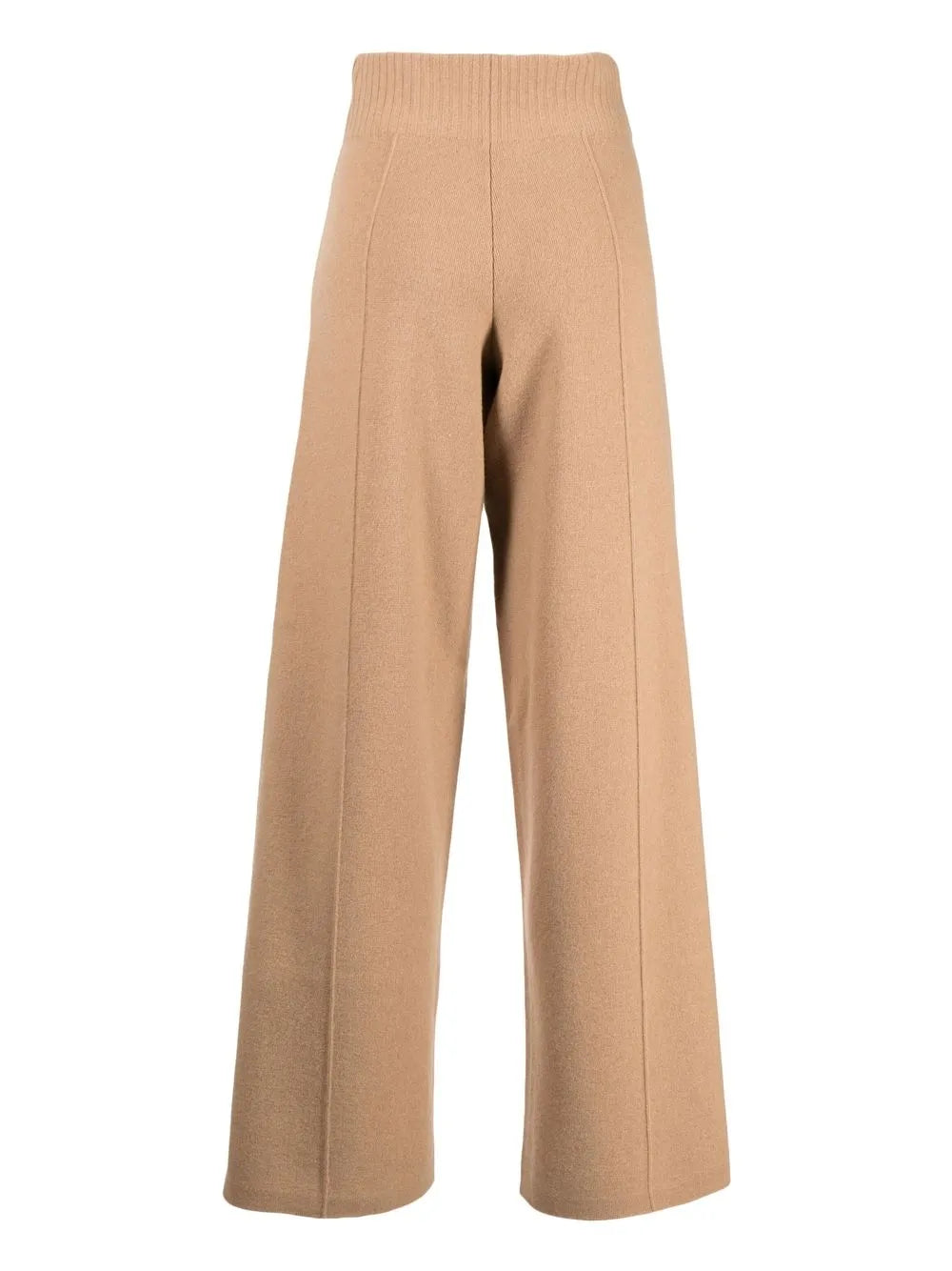 High-Waisted Knitted Trousers