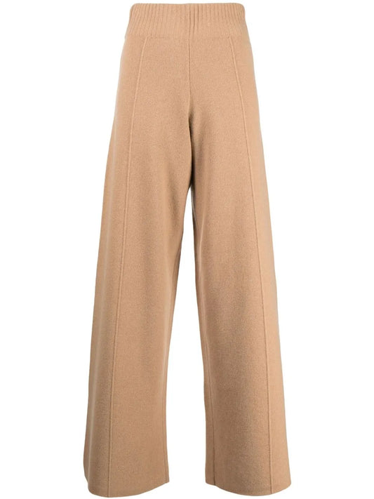 High-Waisted Knitted Trousers
