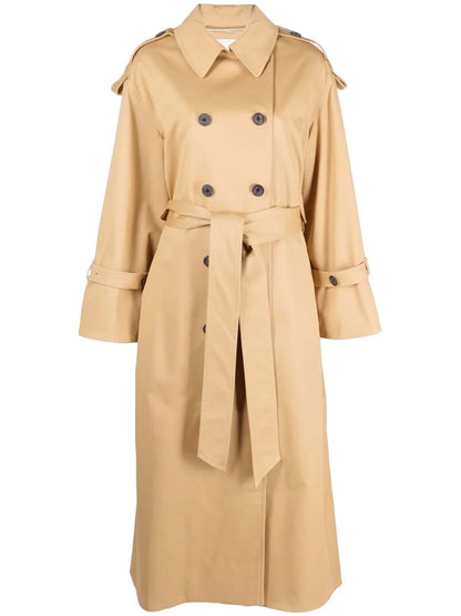 Alanis Double-Breasted Belted Trench Coat