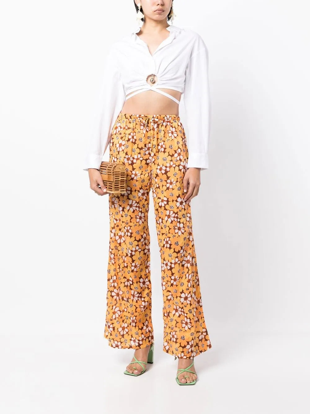 Inez Floral-Print Trousers