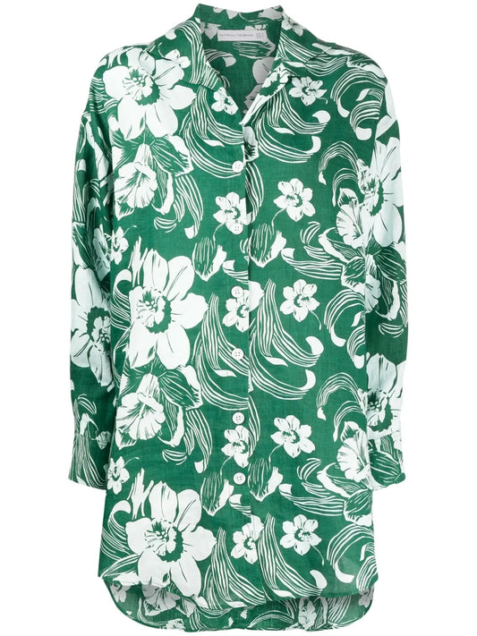 Tortuga Floral-Print Shirt Dress