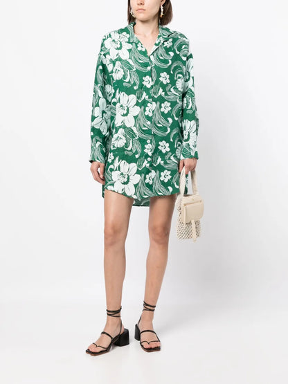 Tortuga Floral-Print Shirt Dress
