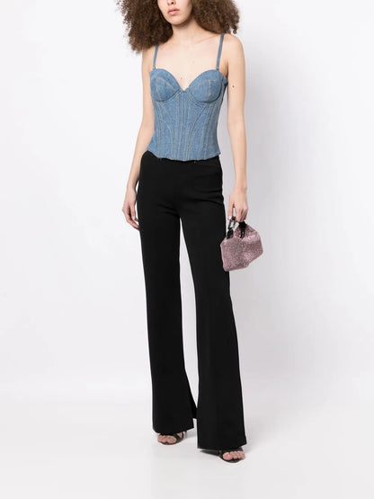 Denim Bustier Top
