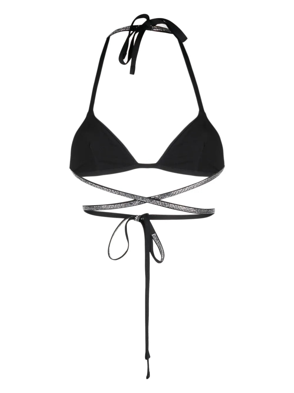 Rhinestone-Embellished Bikini Top