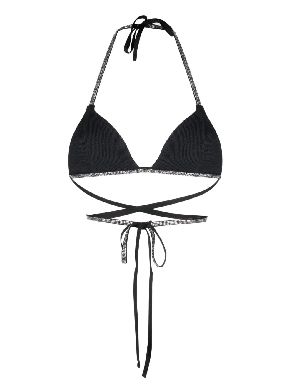 Rhinestone-Embellished Bikini Top