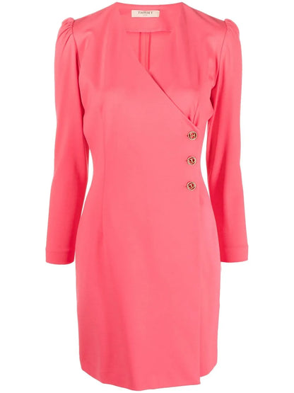 Long-Sleeve Wrap Dress