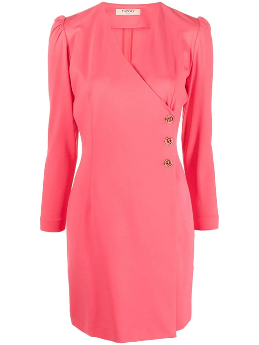 Long-Sleeve Wrap Dress