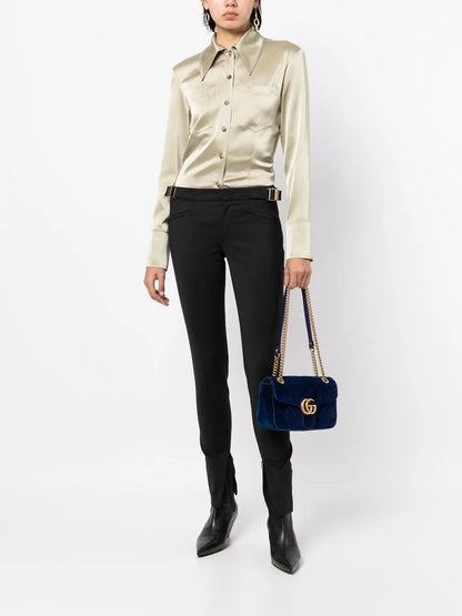 Buckle-Fastening Detail Trousers