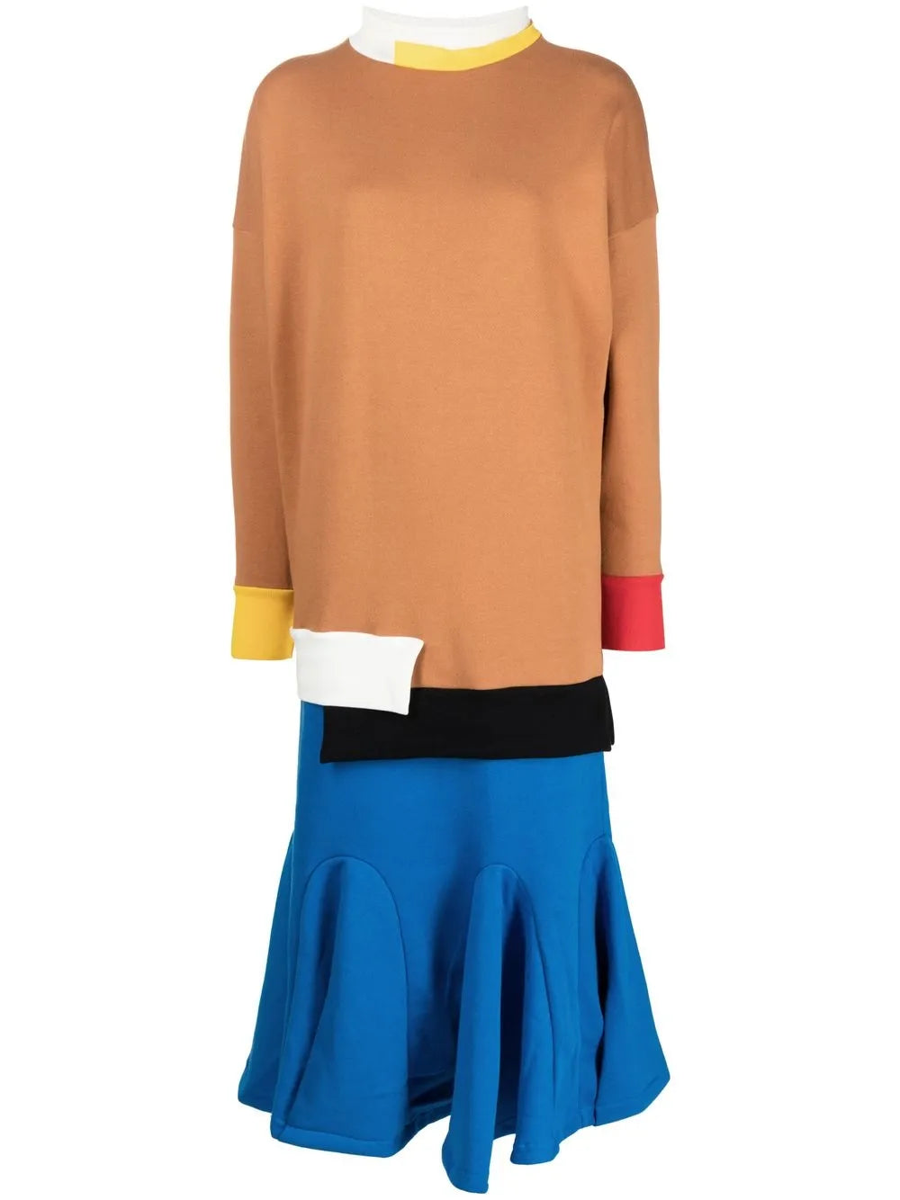 Colour-Block Jersey-Knit Dress