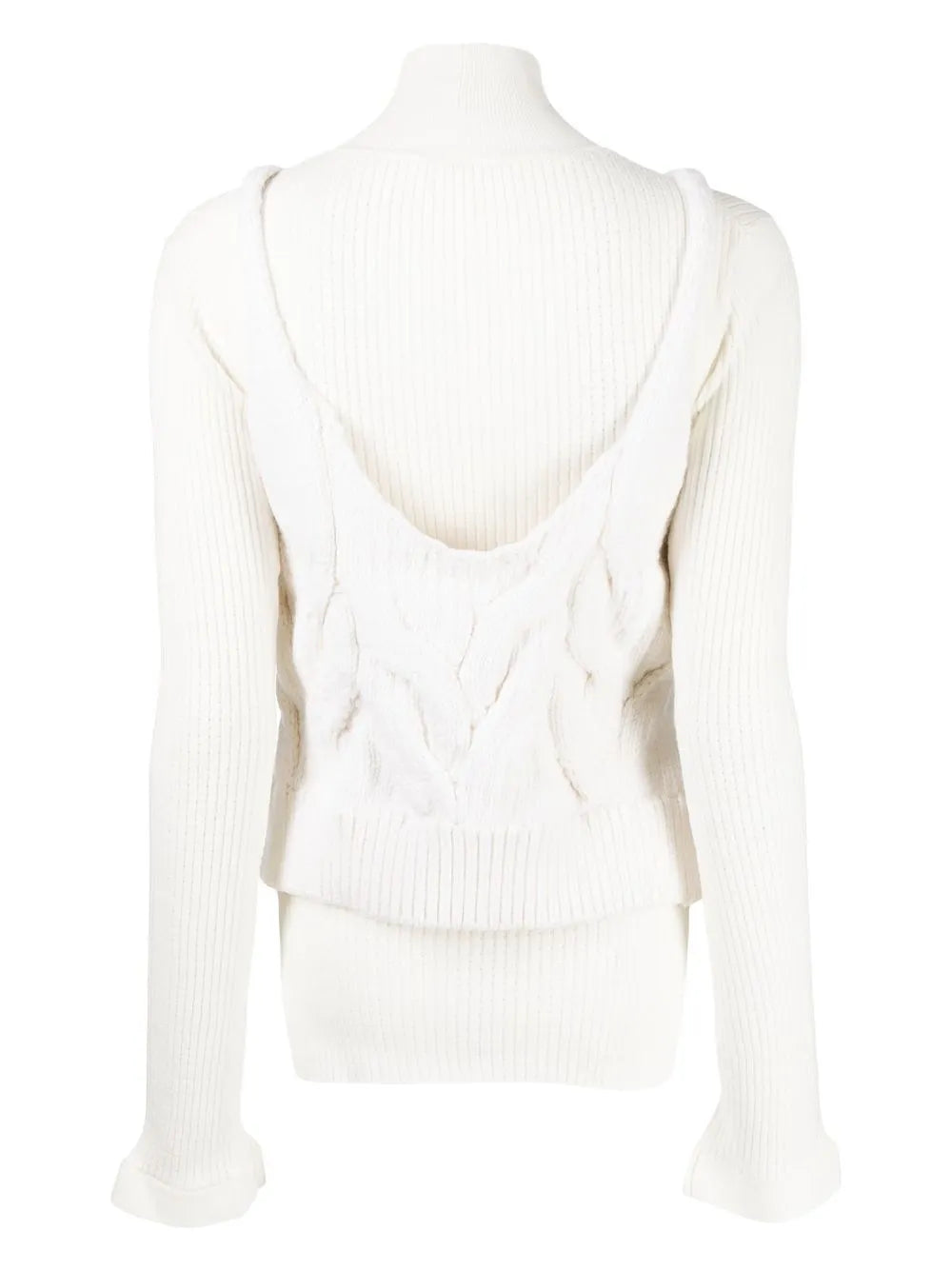 Layered Cable-Knit Top