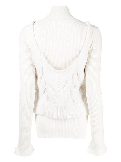 Layered Cable-Knit Top
