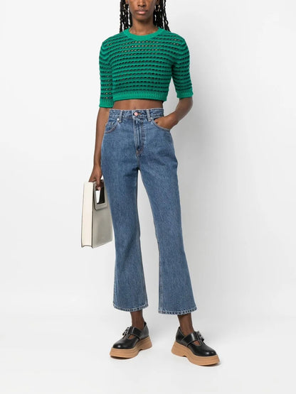 Honeycomb Knit Crop Top