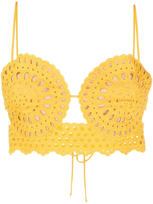 Broderie-Anglaise Cropped Top