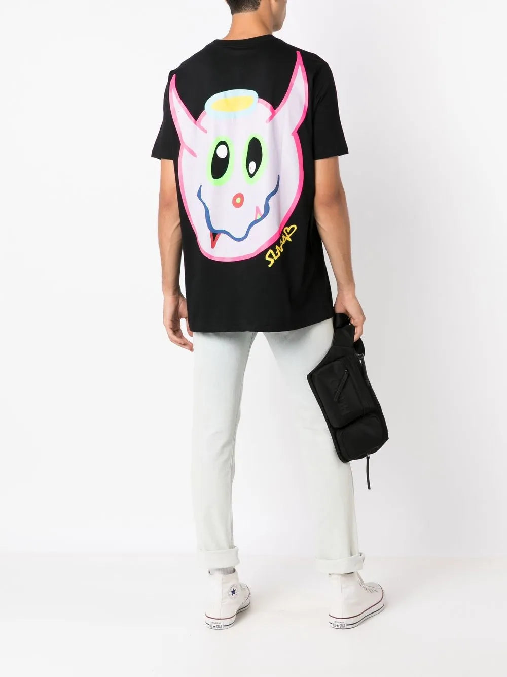 Angel Demon-Print T-Shirt