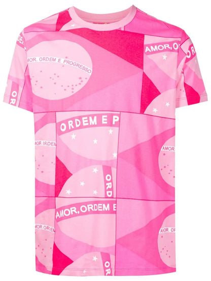 Patchwork Flag-Print T-Shirt