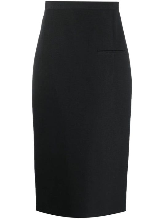 Mid-Eight Tailored Pencil Skirt