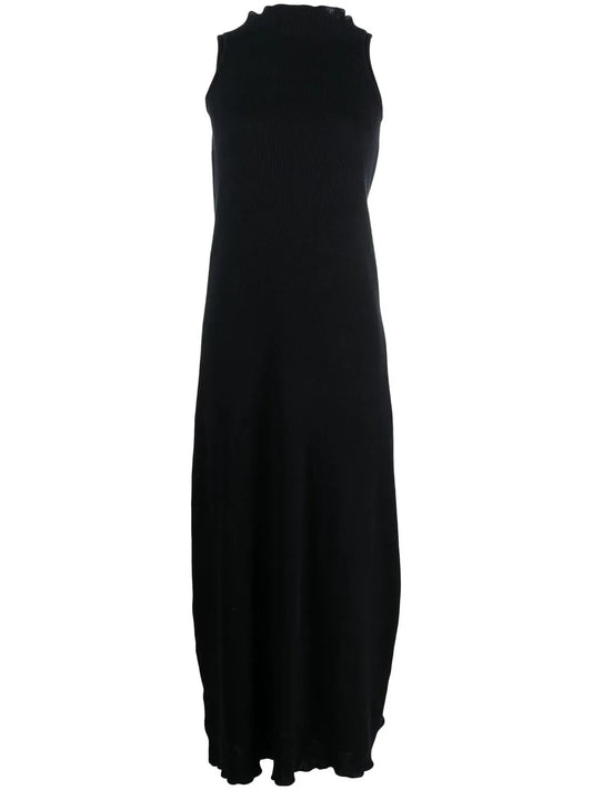 Asymmetric Draped Knitted Dress