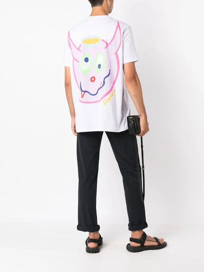 Angel Demon-Print T-Shirt