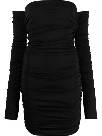 Off-Shoulder Long-Sleeve Dress