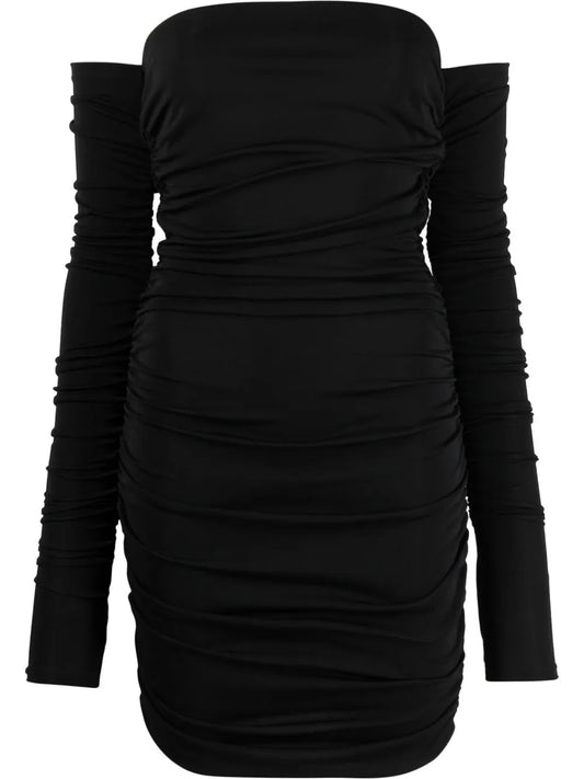 Off-Shoulder Long-Sleeve Dress