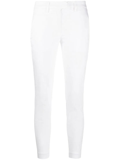 Tapered-Leg Cropped Trousers