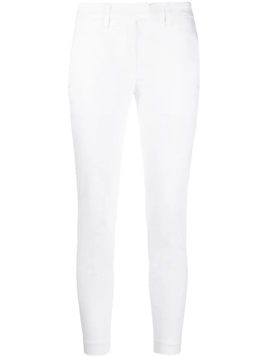 Tapered-Leg Cropped Trousers
