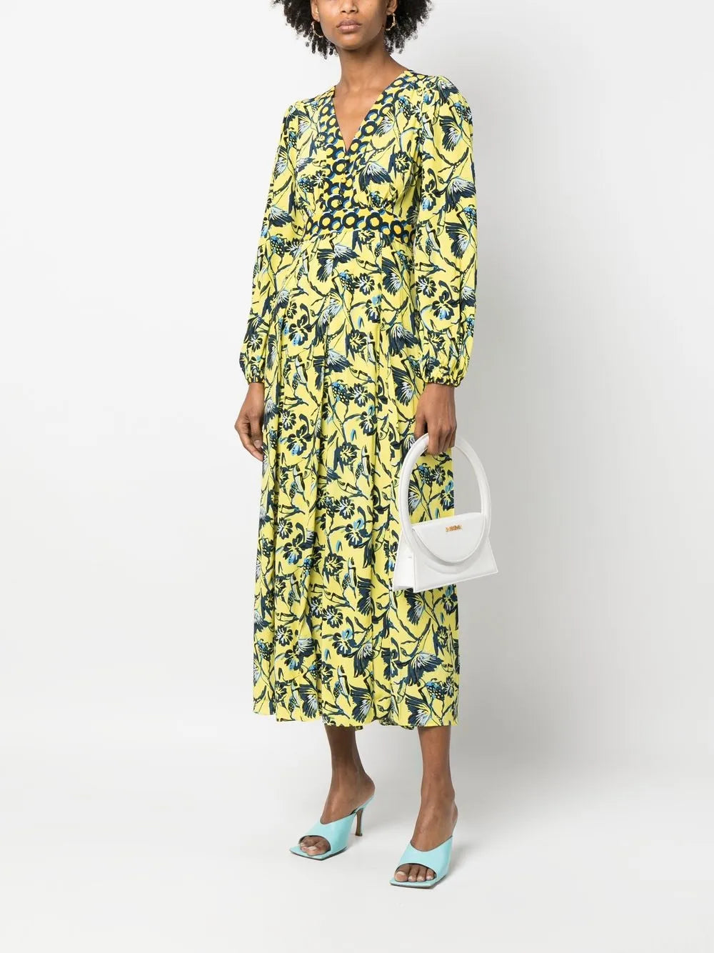 Floral-Print Long-Sleeve Dress