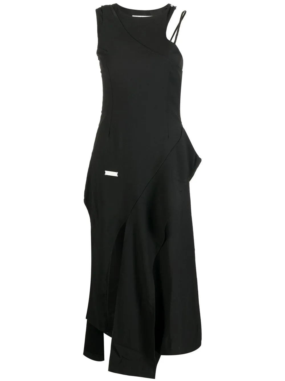 Sleeveless Asymmetric Midi Dress