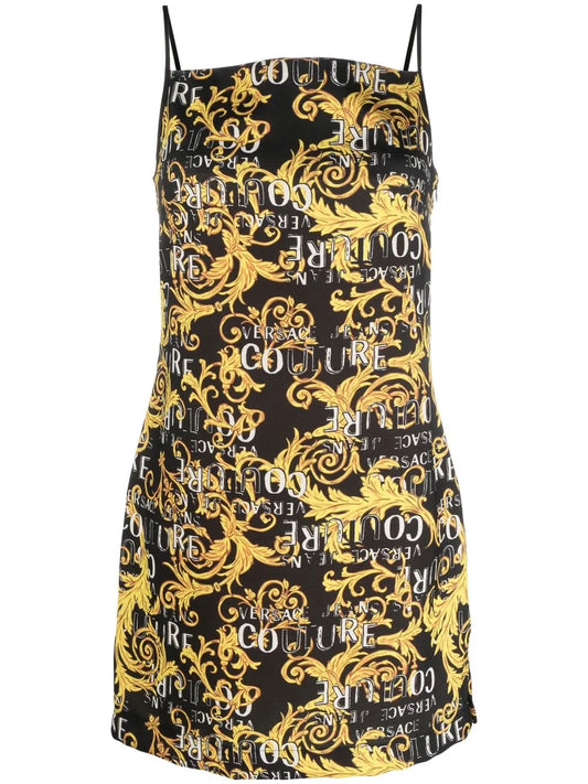 Logo Print Sleeveless Minidress