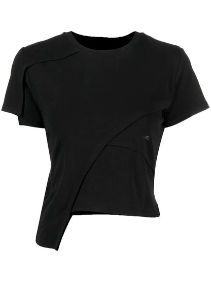 Logo-Print Asymmetric T-Shirt