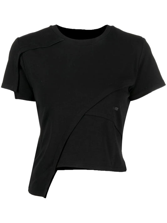Logo-Print Asymmetric T-Shirt