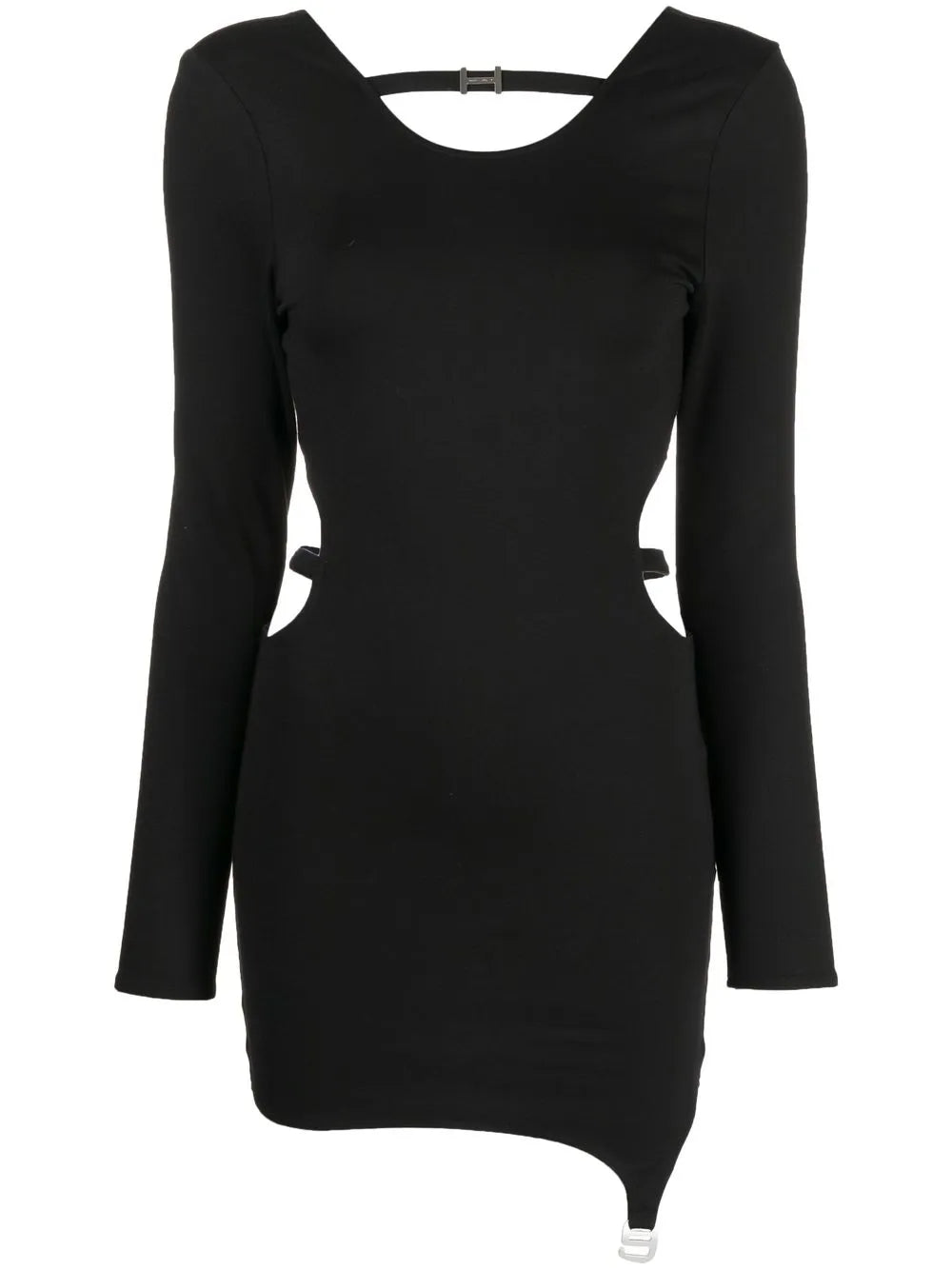 Logo-Detail Long-Sleeve Mini Dress