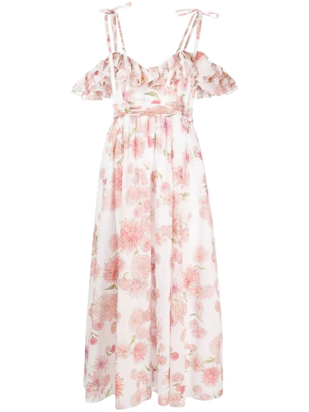 Dahlia Pop Floral Print Dress