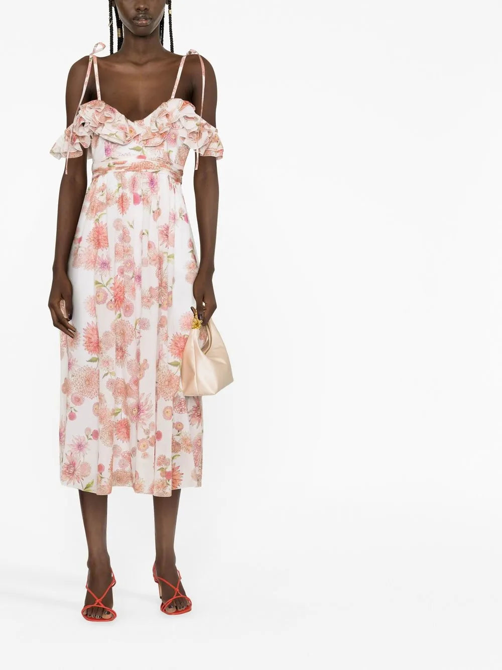 Dahlia Pop Floral Print Dress