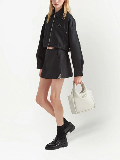 Re-Nylon Triangle-Logo Miniskirt