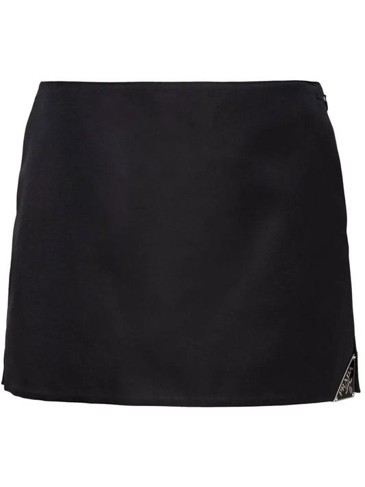 Re-Nylon Triangle-Logo Miniskirt
