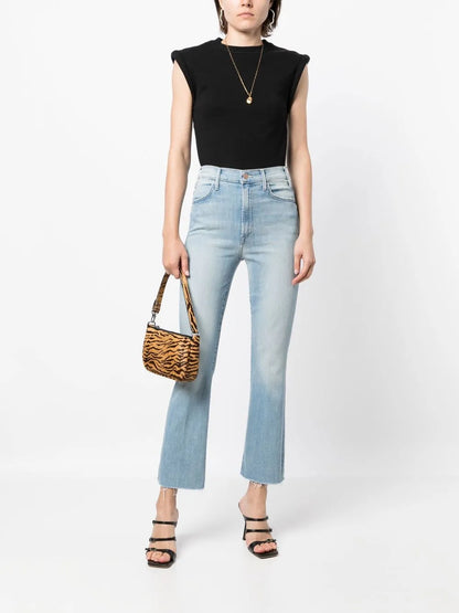 High-Rise Ankle-Length Bootcut Jeans