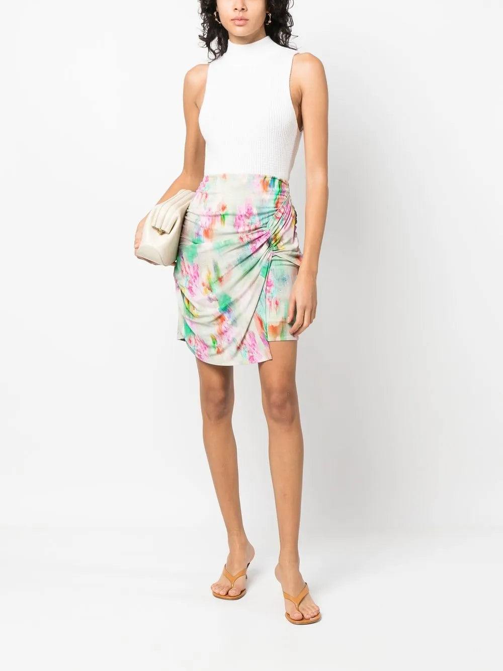 Zirana Twist High-Waisted Skirt