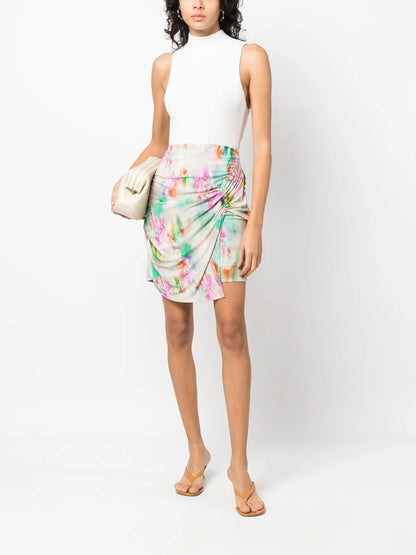 Zirana Twist High-Waisted Skirt