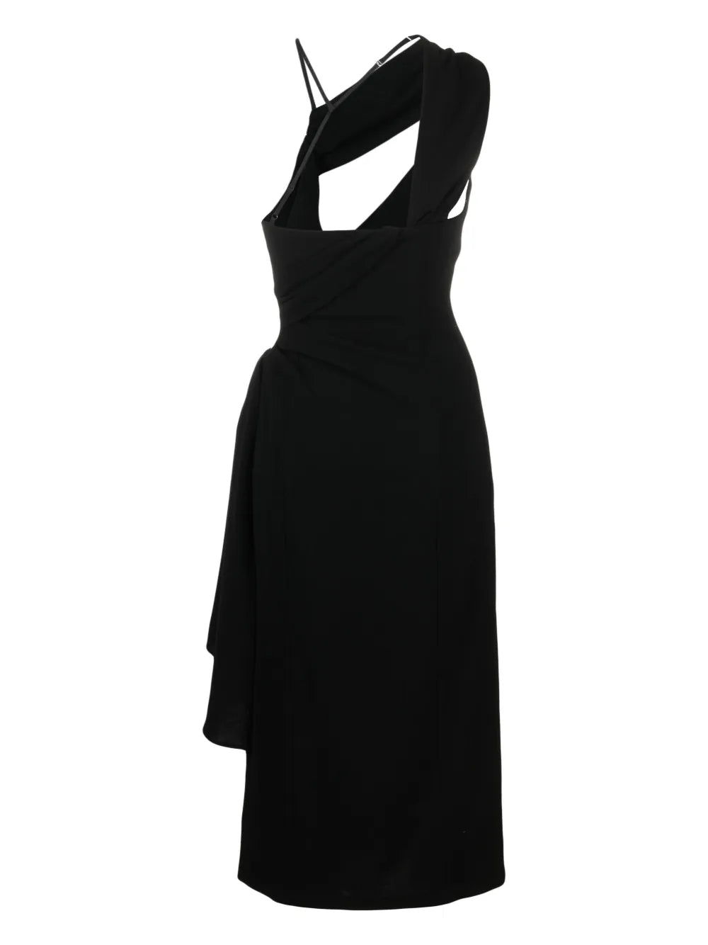Abanada Draped Asymmetric Dress