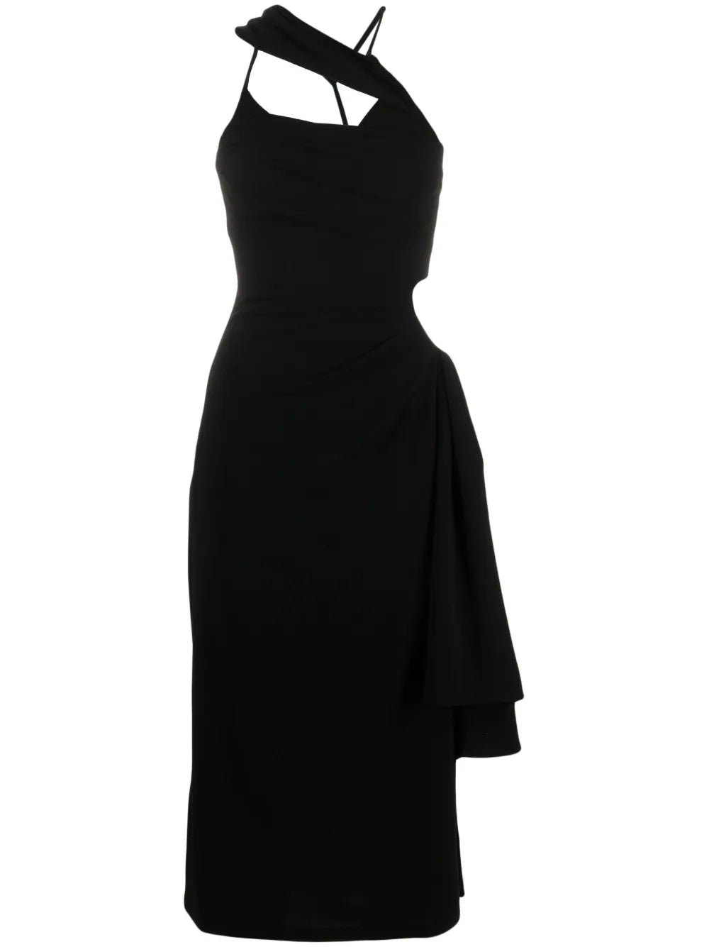 Abanada Draped Asymmetric Dress