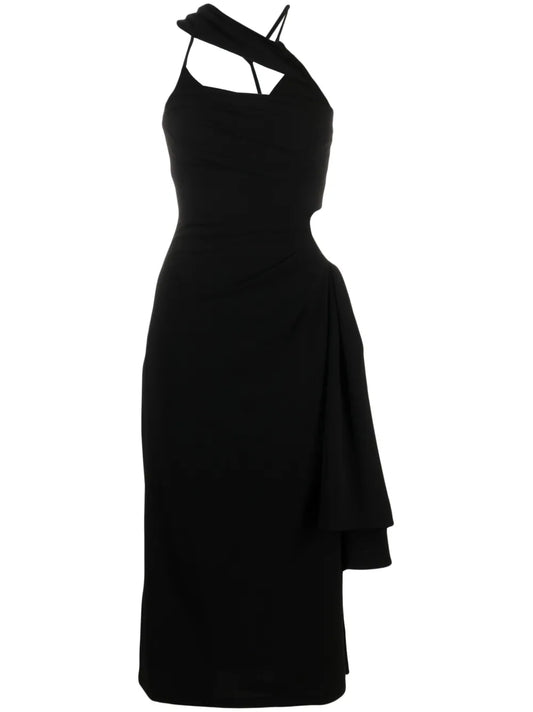 Abanada Draped Asymmetric Dress