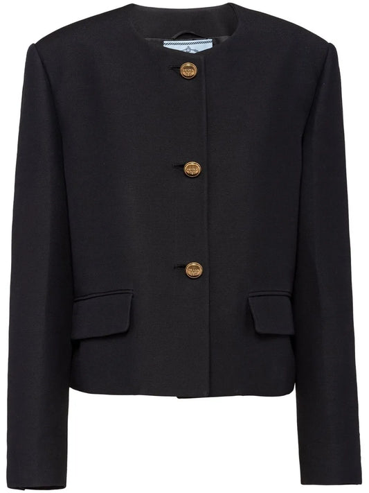 Single-Breasted Tricotine Jacket