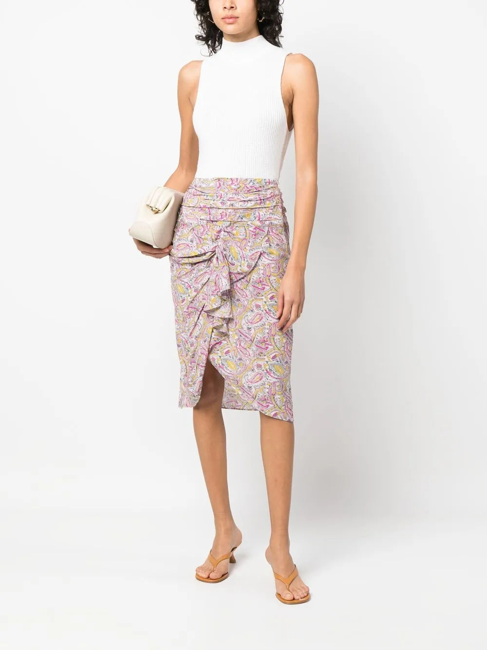 Graphic-Print Knee-Length Skirt