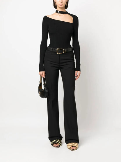 Cut-Out Detail Knitted Top